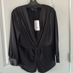 Theory New Satin Black Top size 8